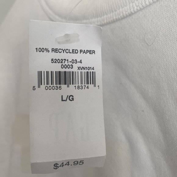 White oversized GAP crewneck sweatshirt - Picture 2 of 3